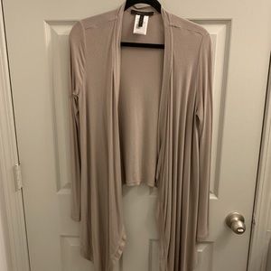 BCBG tan sweater/cardigan- small